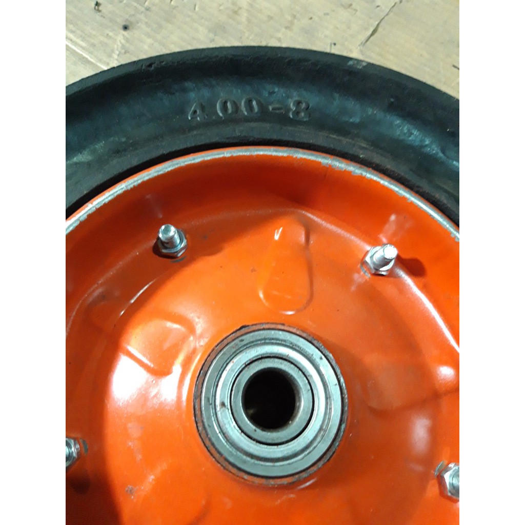 Bánh xe đạc 400-8 gắn xe rùa , gắn cối trộn hồ và xe đẩy có vòng bi