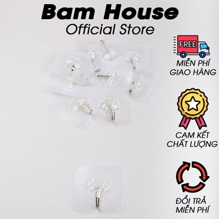 Mua Set 10 móc treo dán tường Bam House cường lực trong suốt cao cấp TS02 – BamBam Store