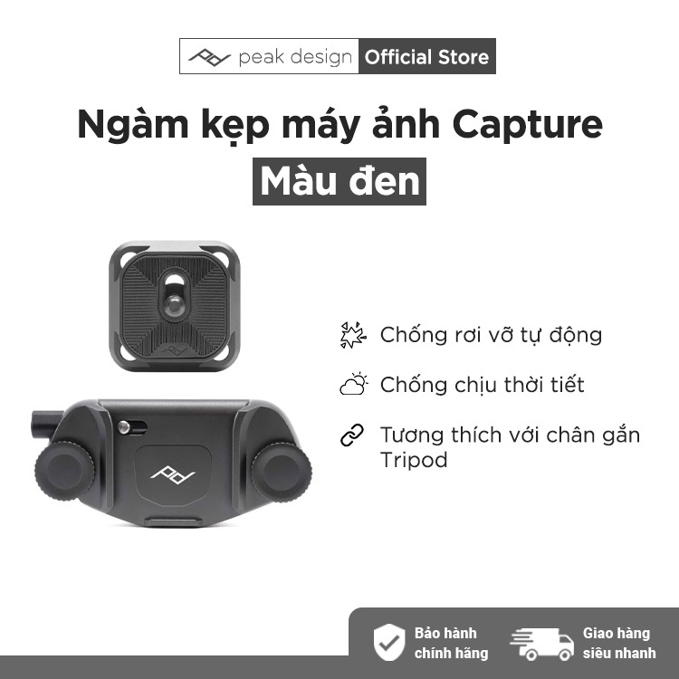 Ngàm Kẹp Máy Ảnh Peak Design Capture - Hàng Chính Hãng