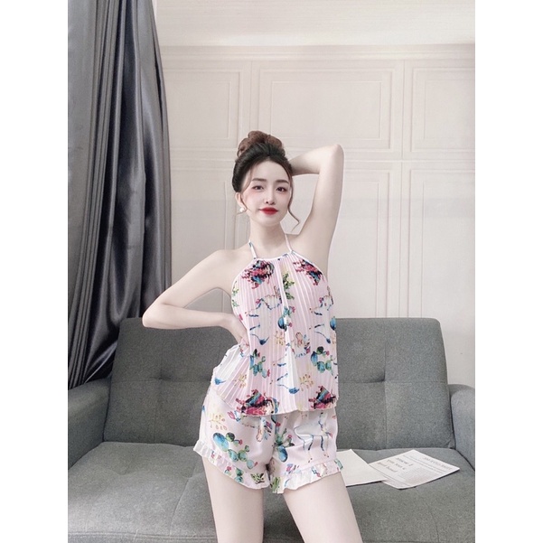 ❌MẪU SEXY❌Yếm dập ly sexy, đồ ngủ sexy chất satin ảnh video thật