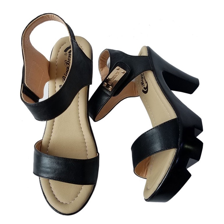 Sandal Cao Gót Nữ Da Bò BIGBEN GCG12