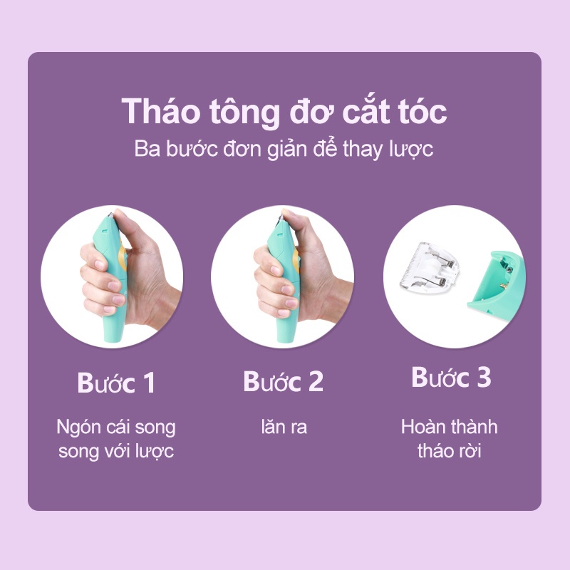 Tông đơ cắt tóc cho bé - sạc điện