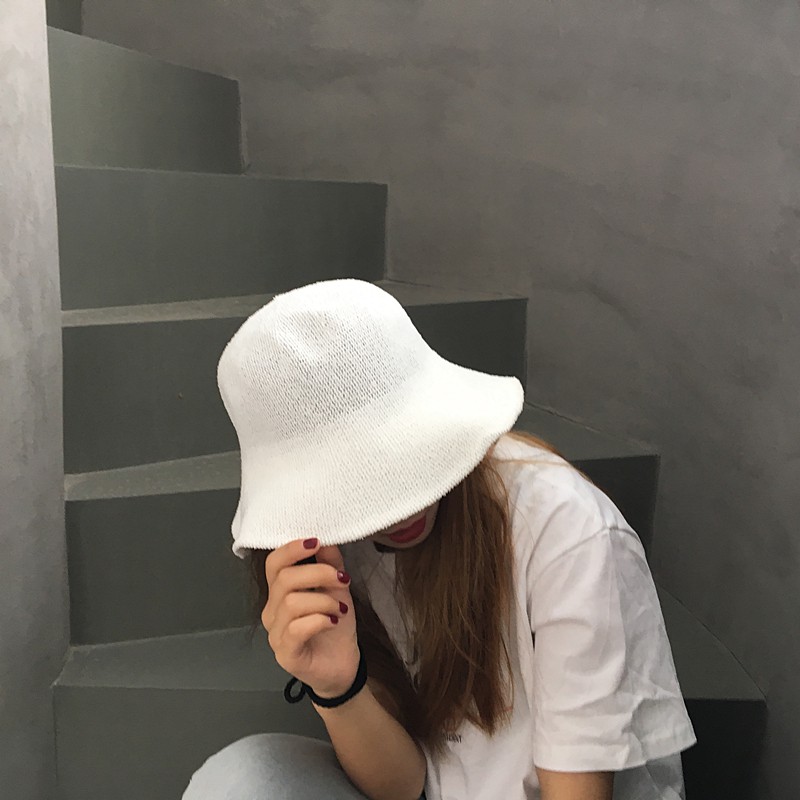 Mũ tai bèo vải cotton màu trơn dễ thương phong cách Hàn Quốc thời trang dành cho nữ