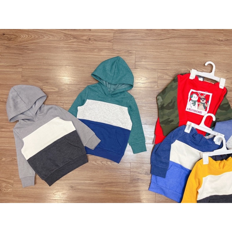SIZE ĐẠI 17-30kgÁO NỈ HODDIE BÉ TRAI DÀI TAY DƯ XỊN