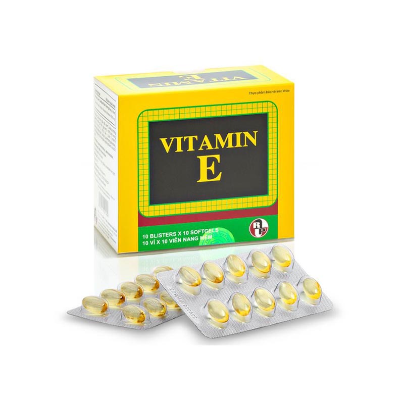 Vitamin E-Viên uống bổ sung vitamin E, đẹp da, ngăn ngừa lão hóa, tái tạo da, sáng da, chống oxy hóa (100 viên)