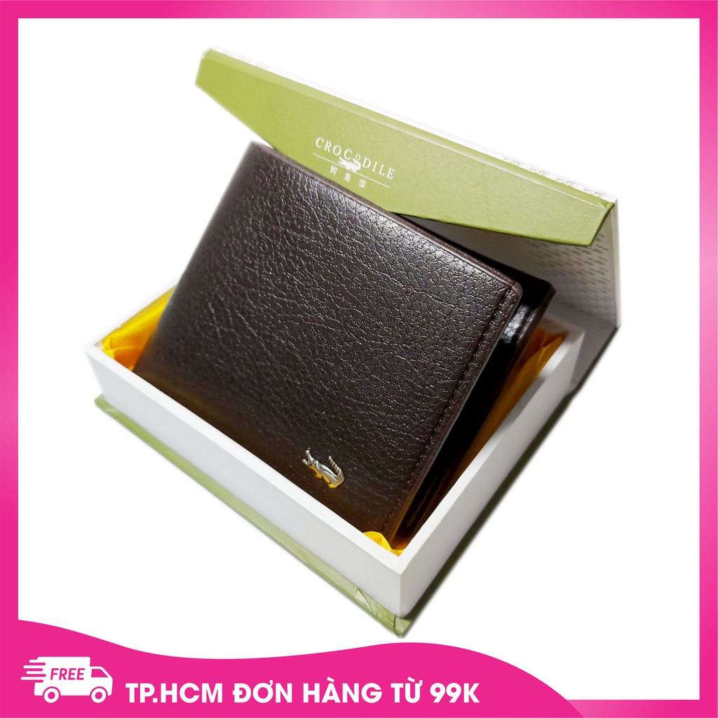 Ví nam da bò xịn sò nhiều mẫu cho bạn lựa chọn tặng kèm hộp nam châm