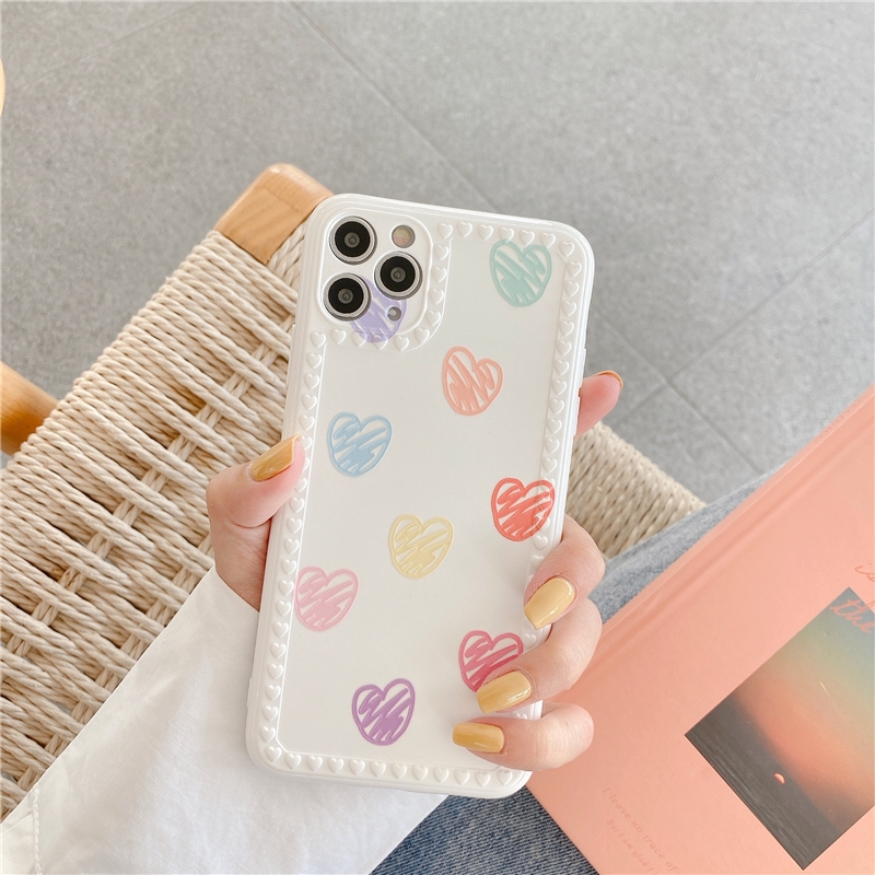 Ốp điện thoại mềm họa tiết đơn giản nhiều màu cho iPhone SE2 11 Pro MAX XS XR 7 8 Plus | BigBuy360 - bigbuy360.vn