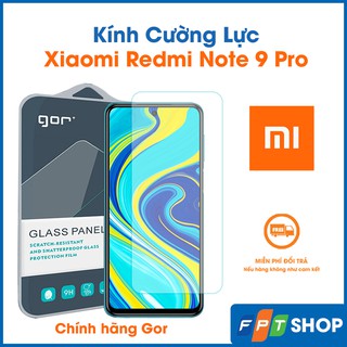 Cường lực Xiaomi Redmi Note 9 pro chính hãng Gor bộ 2 miếng trong suốt