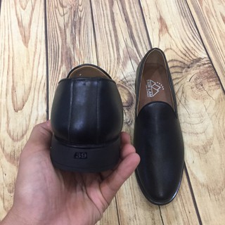 Giầy tây nam da bò mềm đen trơn may đế( Chất Store )