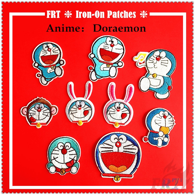 Set 1/3 miếng vá ủi quần áo hình Doraemon đáng yêu