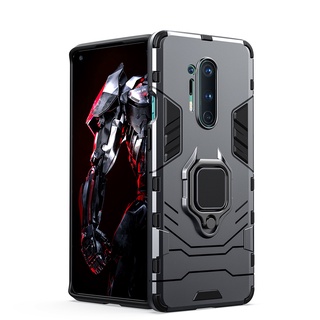 Shockproof armor case oneplus 7 8 pro 6t 7t 8t magnetic ring stand holder back cover