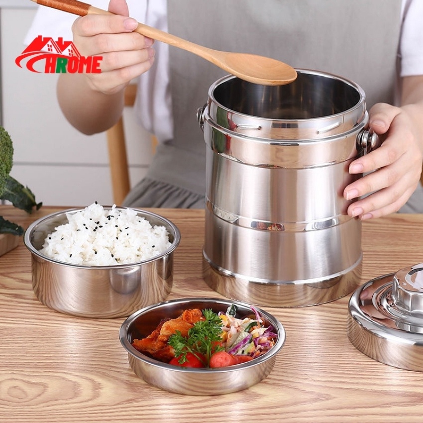 [2L và 1.4L] Cặp Lồng Inox 3 Tầng, Cặp Lồng Giữ Nhiệt Cao Cấp Cách Nhiệt, Cà Mên Inox 2021