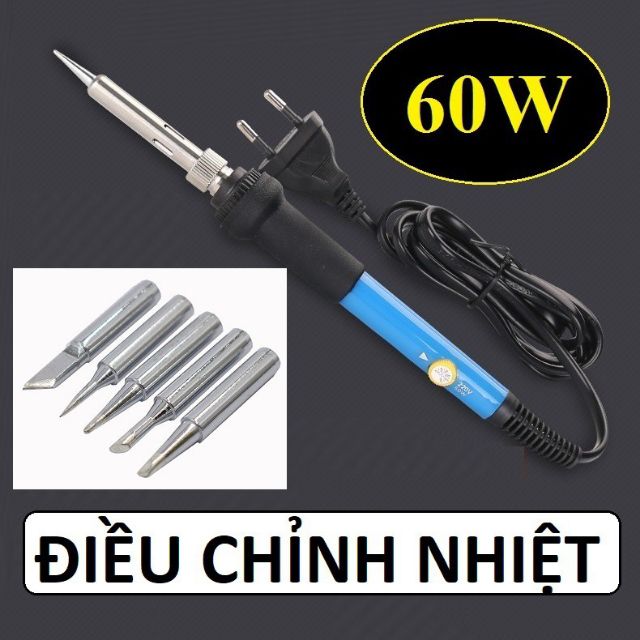 MỎ HÀN THIẾC MÀU XANH ĐIỀU CHỈNH NHIỆT ĐỘ 60W MỎ HÀN CHÌ