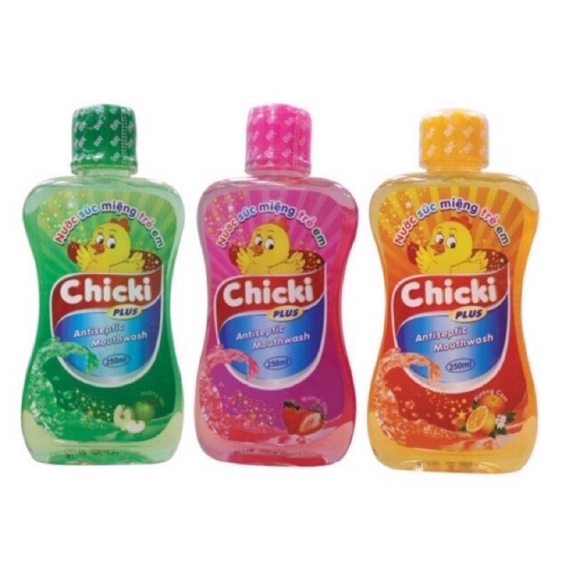 Nước súc miệng trẻ em chicki chai 250ml