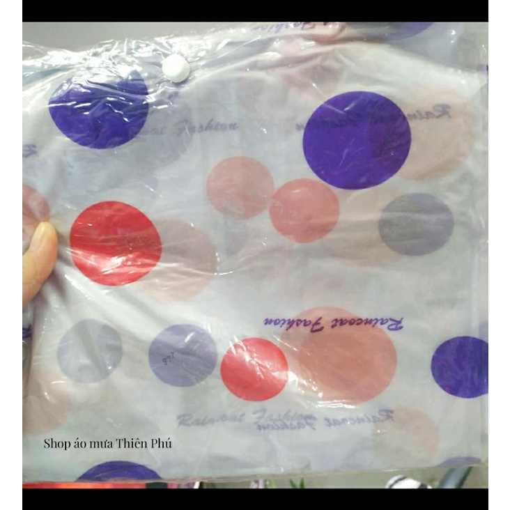 Áo mưa cánh dơi chấm bi trong suốt cho nam và nữ Giá sỉ, Vải nhựa pvc dẻo, Thiên Phú Raincoat