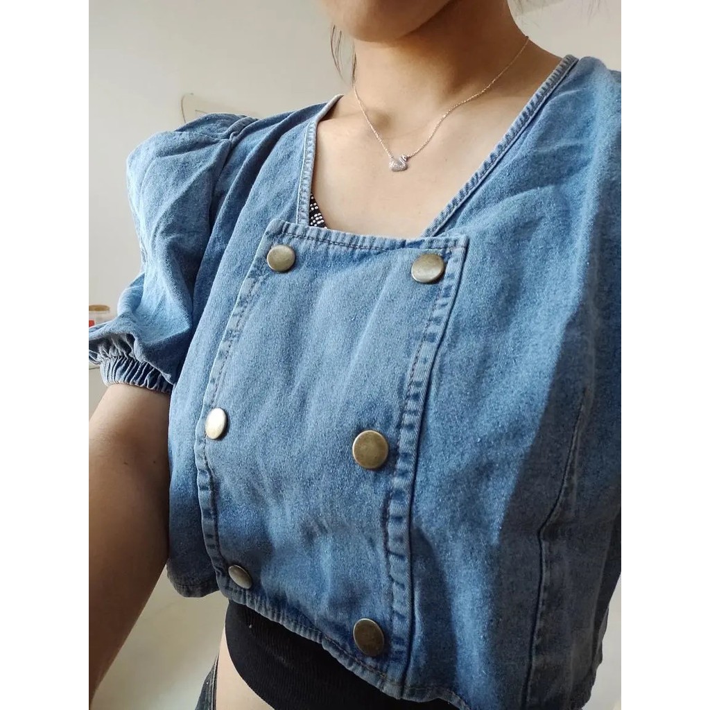 [Sẵn Hàng]♥️Áo Bò Ngắn Tay Phồng(ảnh thật)Size S-&gt;XL