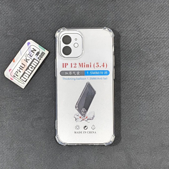 Ốp lưng iPhone 12 Mini dẻo Trong suốt Chống sốc