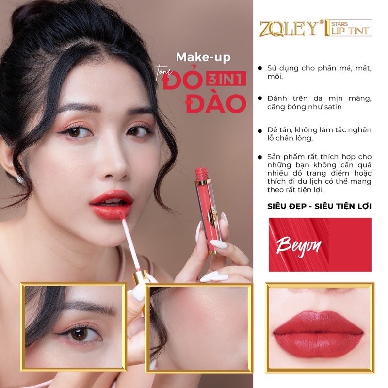 Son Star Lip Tint Zoley 5 màu cá tính-son kem Zoley.