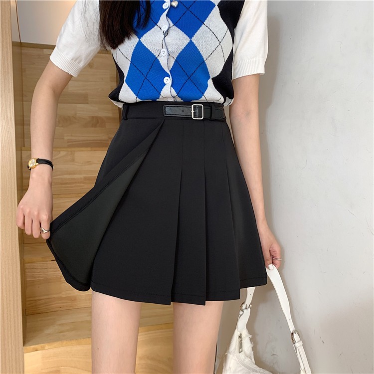 Chân váy nửa xếp ly đai vải, chân váy ngắn xếp ly khóa cạnh 31 September mã S11 | BigBuy360 - bigbuy360.vn