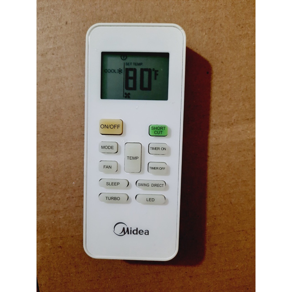 Remote Điều khiển điều hòa Midea 1&amp; 2 chiều Inverter - Hàng chính hãng theo máy mới 100% Tặng kèm Pin!!!