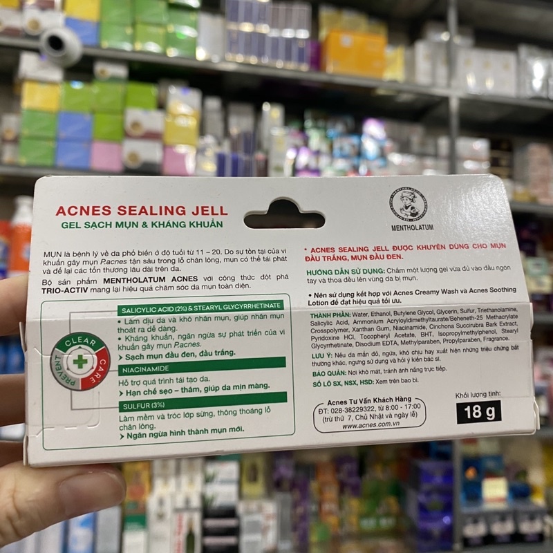 Acnes Sealing Jell – Gel Ngừa Mụn, Kháng Khuẩn 18g