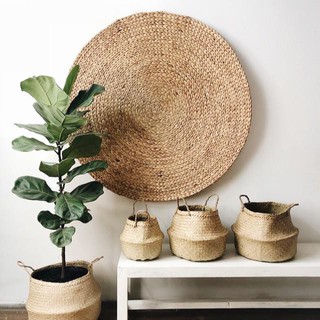 Thảm Lục Bình Vintage Trang Trí Nhà Cửa (Thảm Hình Tròn), nhiều kích thước khác nhau hình tròn từ 0.5 m  đến 1.8 m