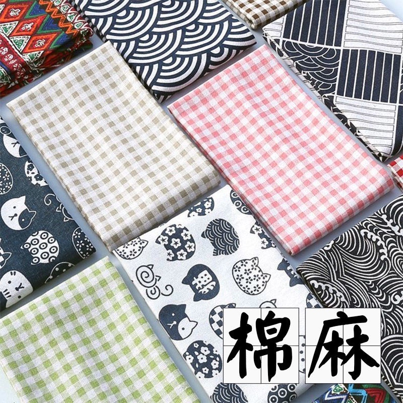 Khăn trải bàn hình chữ nhật vải lanh cotton họa tiết sọc caro phong cách Bắc âu cao cấp