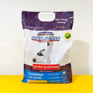 Cát vệ sinh cát mỹ America Litter Americalitter cho mèo siêu vón khử mùi | Túi 10L
