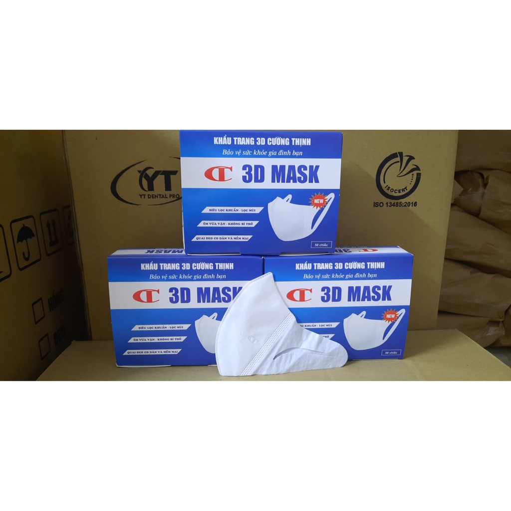 [Siêu Sale Lớn] Khẩu Trang 3D Mask Y Tế Cường Thịnh Xuân Lai Chất Dày Dặn Quai Bền Dáng Đẹp Ôm Sát Mặt Hộp 50 Chiếc | BigBuy360 - bigbuy360.vn
