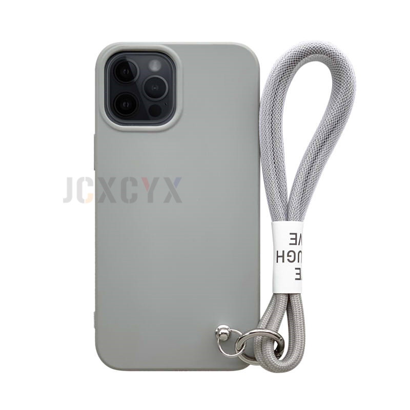 Ốp Điện Thoại Có Dây Gài Cho Iphone 12 11 13 Pro Max XR X XS Max 7 8 Plus SE