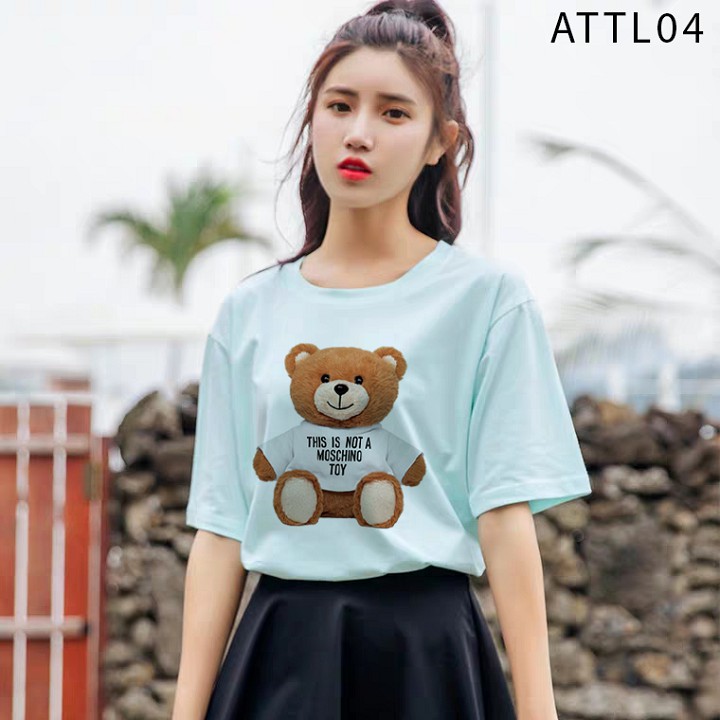 ÁO THUN TAY LỠ HÌNH GẤU BÔNG FREESIZE