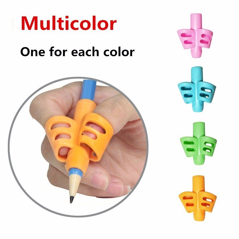 Set 4 dụng cụ hỗ trợ viết hai ngón tay bằng Silicone dành cho các bé