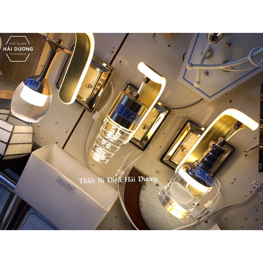 Đèn Led Treo Tường Hiện Đại Thả Thuỷ Tinh 24w Quả Táo 3863 ( Ánh sáng vàng) - Bảo hành 12 tháng