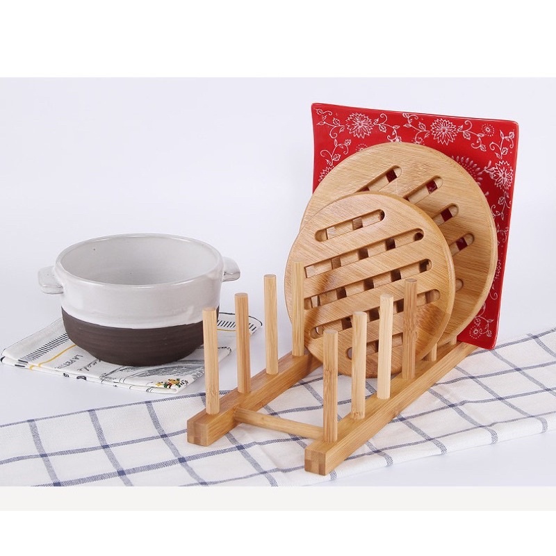 Giá Úp Cốc Chén Đĩa, Sách Bằng Gỗ Tự Nhiên, Kệ Kê Vung Thớt Tiện Ích