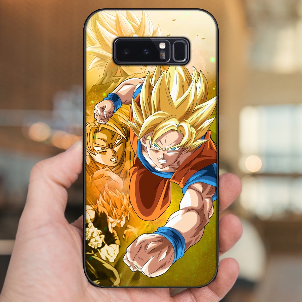 Ốp lưng Samsung Note 8 viền đen in hình Goku Dragon Ball