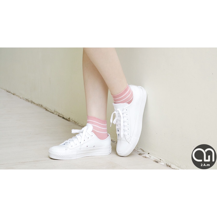 Tất Vớ Cổ Ngắn Nam Nữ Caro Hồng Thời Trang Unisex Style Hàn Quốc