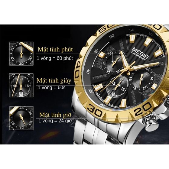 Đồng Hồ Nam Megir KT2087 Chính Hãng 2019 NEW Bảo Hành 12 Tháng Top Brand Luxury Hàng Nhập HongKong - Cửa Hàng Reward I | BigBuy360 - bigbuy360.vn