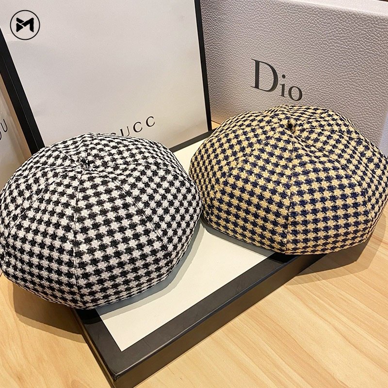 Mũ Beret Hình Bát Giác Phong Cách Retro Anh Quốc Thời Trang 2022