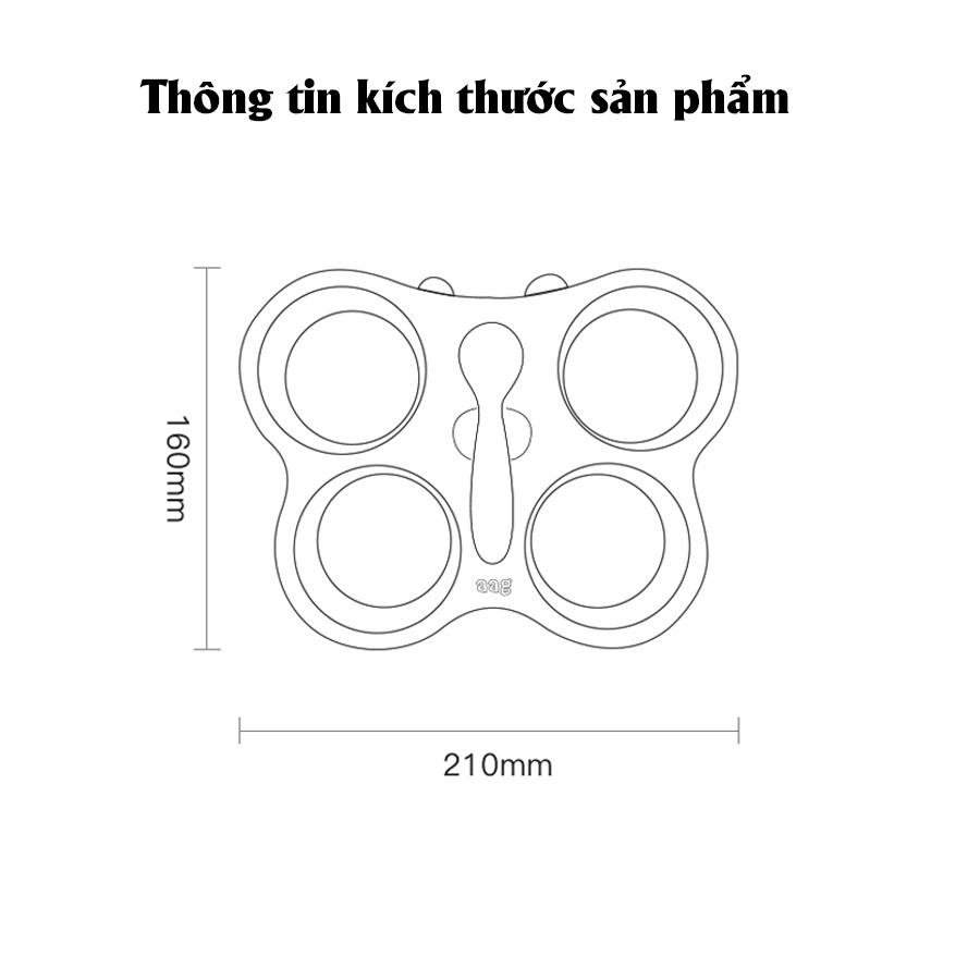 Khay trữ đồ ăn dặm gồm 4 hộp đựng có nắp đậy AAG6001 bảo quản thức ăn an toàn tiện lợi