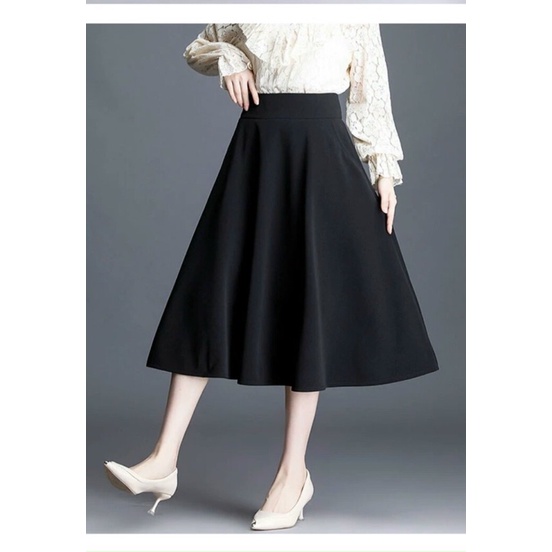 Chân váy dài tự rủ 2 túi bên