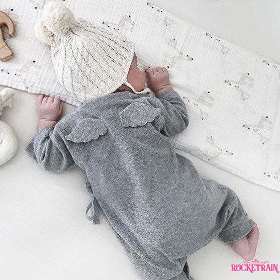 Bộ áo liền quần vải cotton dễ thương cho trẻ sơ sinh