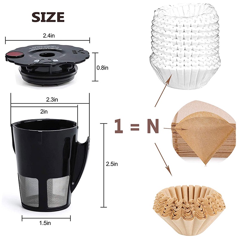 Reusable Coffee Filters Compatible for Keurig K Cup 2.0 Series