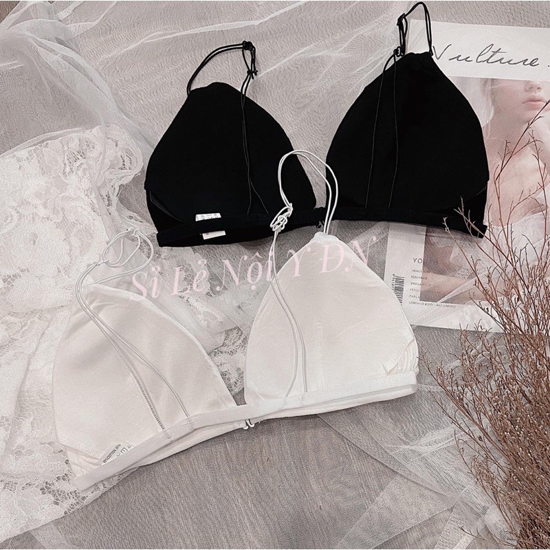 Áo Bralette Kiểu Pháp Dây Mảnh Cài Trước