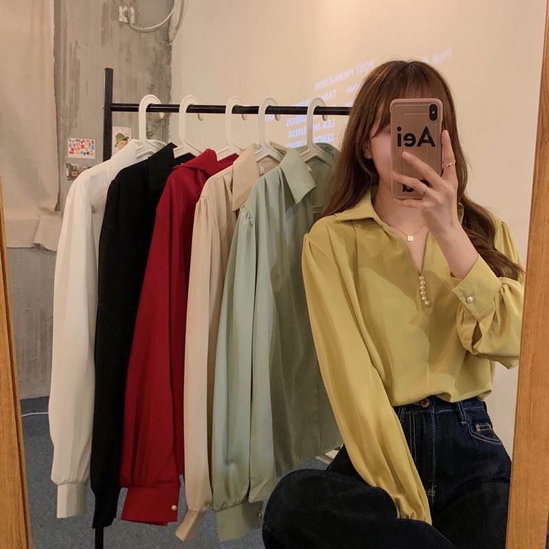 [SẴN] Áo kiểu sơ mi nữ Ulzzang Quảng Châu ASK2