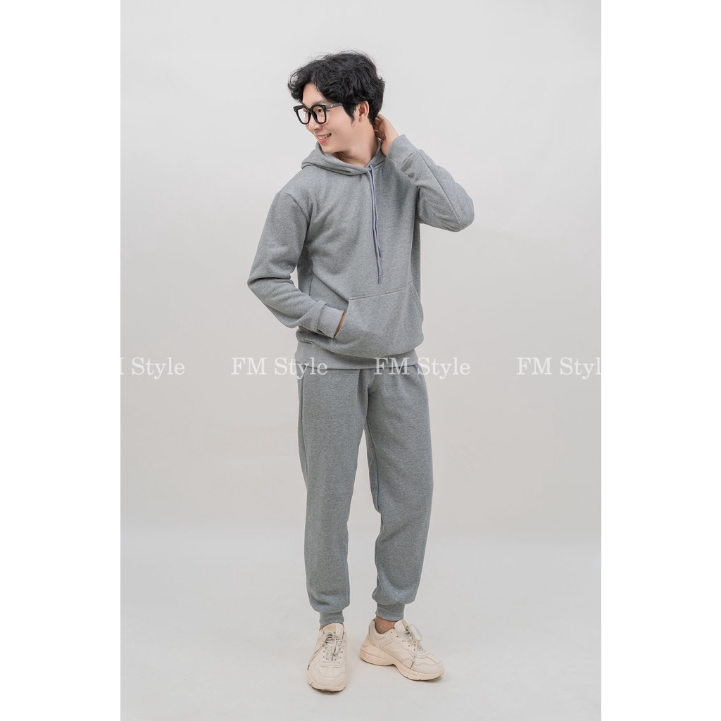 Set đồ bộ nỉ FM Style unisex nam nữ áo hoodie phối quần jocker năng động thời trang thu đông 211111111 | BigBuy360 - bigbuy360.vn