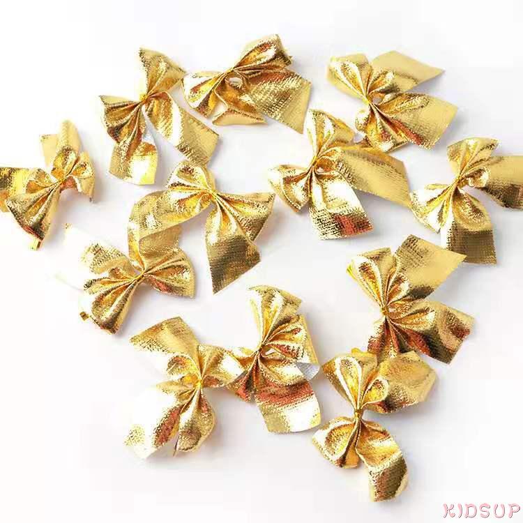 Set 12 nơ treo trang trí cây thông noel bằng nhựa xinh xắn dành cho Giáng Sinh