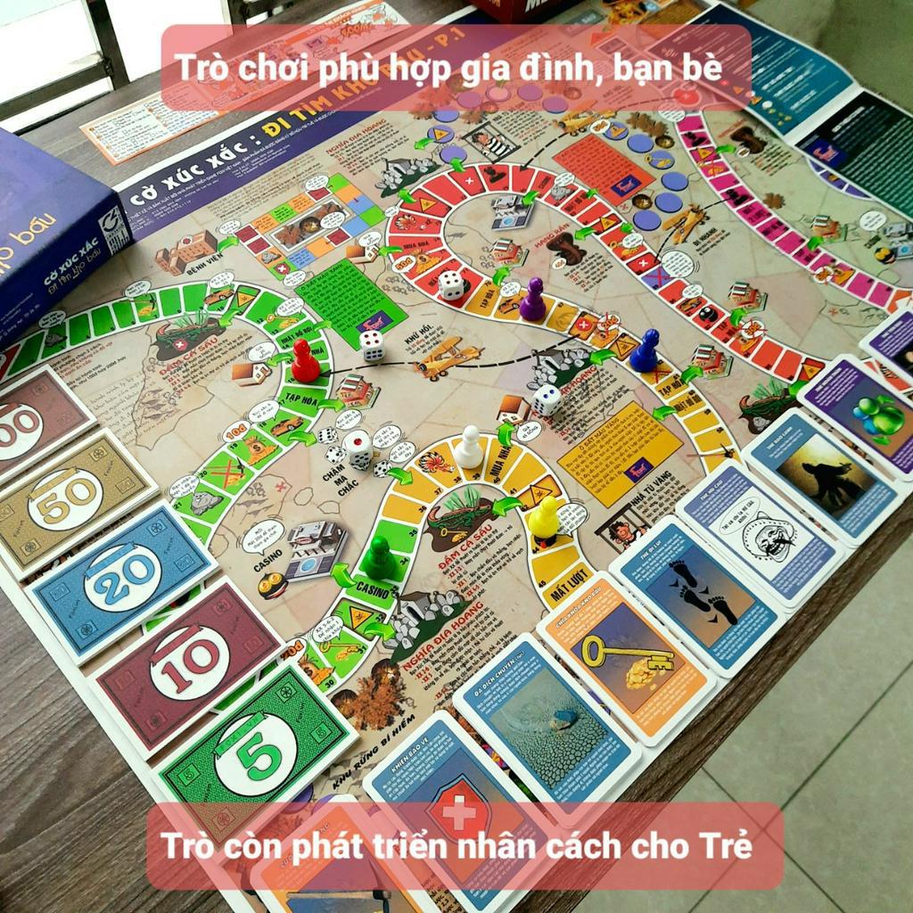 Board game-Đi tìm kho báu phần 1-Foxi-trò chơi gia đình tương tác phát triển tư duy và vui nhộn