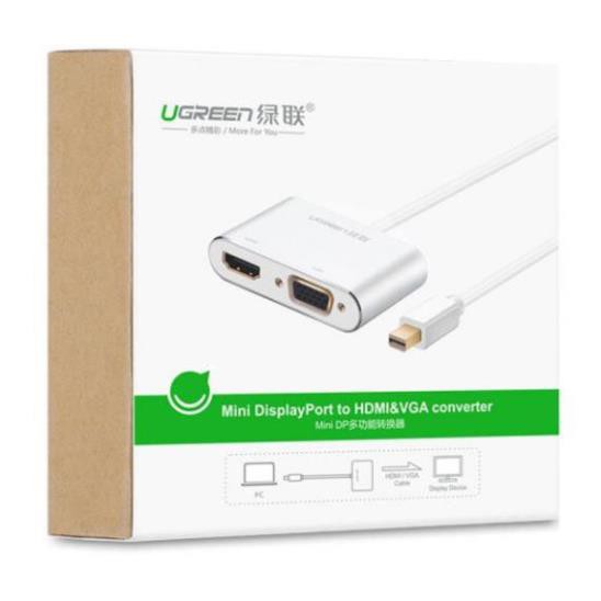 [Mã ELHACE giảm 4% đơn 300K] Cổng Chuyển Đổi Mini DisplayPort Sang HDMI + VGA Ugreen 20421