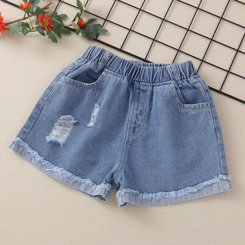 Quần Short Bò Trẻ Em Dành Cho Bé Gái Hàng Quảng Châu Cao Cấp Loại 1 HOT 2021