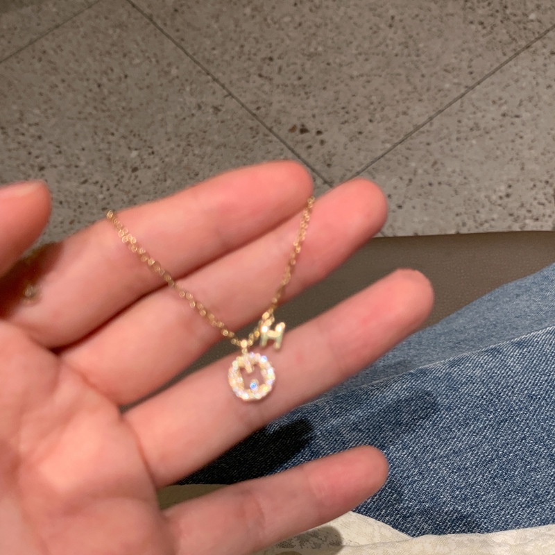 Vòng cổ / Vòng Tay Mạ Vàng Mặt Tròn Đính Đá Zircon Thời Trang Dành Cho Nữ